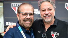 Reinaldo Carneiro Bastos, presidente da FPF e Júlio Casares, presidente do São Paulo - Imagem: Reprodução | Redes Sociais