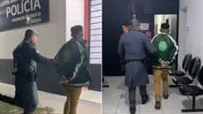 Homem foi preso após agredir a companheira dentro da residência do casal em Juquiá, segundo informações da Polícia Militar - Imagem: PM