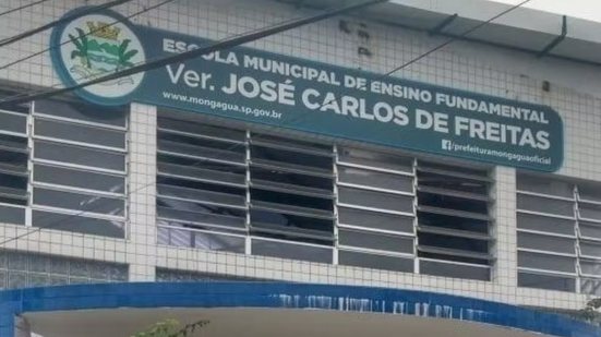 Equipes do Corpo de Bombeiros foram acionadas após vazamento de gás em escola municipal de Mongaguá na manhã desta quarta-feira (20) - Imagem: Redes sociais