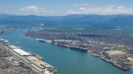 Projeto do túnel submerso entre Santos e Guarujá prevê ligação inédita no Brasil e investimento de cerca de R$ 7 bilhões - Imagem:  Porto de Santos / APS