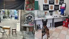 Homem de 43 anos é preso em flagrante enquanto coordenava a produção de drogas em uma 'casa bomba' na cidade de Santos - Foto: Divulgação/ Polícia Civil