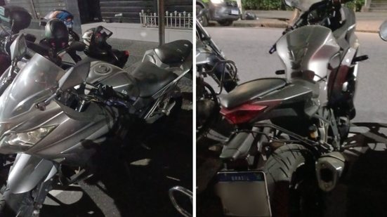 Durante patrulhamento, agentes de trânsito identificaram moto roubada e acionaram a polícia para garantir a segurança do veículo - Foto: Divulgação/ Prefeitura de São Vicente