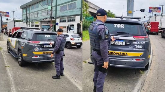Após ser preso, o vendedor ambulante é levado à Central de Polícia Judiciária, enquanto a busca pelo comparsa continua - Foto: Reprodução