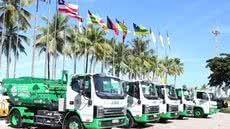 Com 30 toneladas de detritos removidos diariamente, Santos investe em caminhões elétricos para uma limpeza mais eficiente e sustentável - Foto: Divulgação/ Prefeitura de Santos