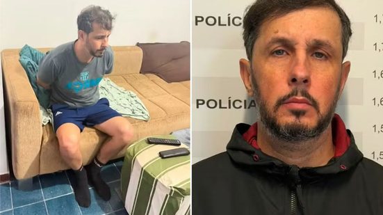 Leandro Teixeira de Andrade, conhecido como Portuga, foi preso em Santos após ser identificado como membro do PCC e foragido da justiça - Foto: Divulgação/ Polícia Civil