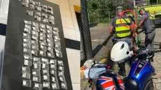 Um motoqueiro foi interceptado pela polícia após ignorar ordem de parada durante a Operação Carnaval em Santos - Imagem: Reprodução/ @ocorrencias_policial