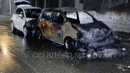 Equipes de emergência atuaram rapidamente para controlar o incêndio e restabelecer o fluxo na rodovia após a interdição - Foto: Divulgação/ ARTESP