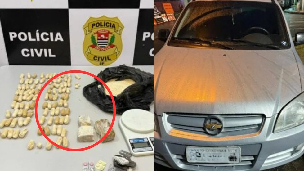 Trio foi detido após movimentação suspeita em imóvel; drogas foram encontradas em casa - Imagem: Divulgação
