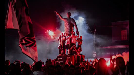 Com a proximidade da zona de rebaixamento, a festa tem como objetivo motivar o elenco e criar um ambiente de apoio - Foto: Raul Baretta/ Santos FC