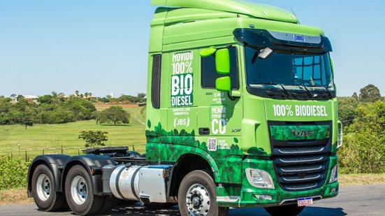 Caminhão da TRS é o primeiro a rodar 500 mil km com biodiesel 100%, sem adaptações, mostrando eficiência e sustentabilidade - Foto: Divulgação
