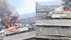 Um incêndio de grandes proporções na Vila dos Pescadores deixou feridos e destruiu várias casas de madeira no sábado, 25 - Imagem: Reprodução