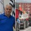 Fila de caminhões em estrada de acesso ao Porto de Santos; à esquerda, o presidente do Sindgran, José Cavalcanti, o "Salgadinho" - Imagem: Reprodução