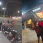 Um cavalo puxando uma charrete desgovernada invadiu a Avenida Manoel Albino, causando danos a motocicletas e ferindo dois jovens - Foto: Reprodução/ Arquivo Pessoal