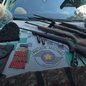 Uma operação conjunta resultou na apreensão de armamentos e estruturas de caça em Praia Grande - Foto: PM