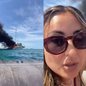 O incêndio no catamarã ocorreu rapidamente, levando os turistas a uma fuga arriscada em meio a tubarões nas águas do Caribe - Foto: Arquivo Pessoal/ Carolina Pereira Topfstedt