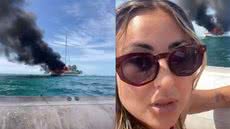 O incêndio no catamarã ocorreu rapidamente, levando os turistas a uma fuga arriscada em meio a tubarões nas águas do Caribe - Foto: Arquivo Pessoal/ Carolina Pereira Topfstedt