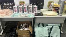 Operação resultou na apreensão de veículos e equipamentos utilizados para o armazenamento e distribuição de drogas - Imagem: Divulgação/ Polícia Civil