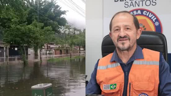Chefe da Defesa Civil de Santos, Coronel Daniel Onías, detalha os impactos do temporal e as previsões para o fim de semana em entrevista à CBN - Imagem: Reprodução