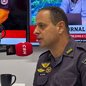 Coronel Nery, comandante da Polícia Militar na Baixada Santista, em entrevista nos estúdios da Rádio CBN Santos - Foto: Rádio CBN Santos