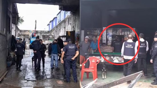 A Prefeitura de Santos, em parceria com a GCM, lacrou dois estabelecimentos por falta de alvará, visando a segurança e a legalidade - Imagem: Reprodução