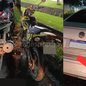 Duas motos e um carro se chocaram, resultando em ferimentos leves e lentidão no trânsito da Via Expressa Sul - Foto: Divulgação/ CCI Artesp
