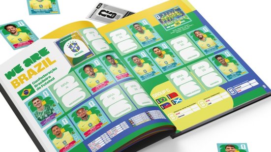 Nomes como Rodrygo, Militão e Estêvão estampam o livro ilustrado, mas perderam o torneio por problemas médicos - Foto: Divulgação / Panini