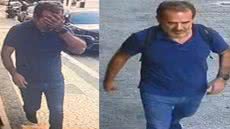 Imagens de monitoramento registraram o momento em que o suspeito deixou o prédio da vítima carregando uma mochila, segundo a investigação da Polícia Civil - Imagem: Reprodução