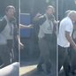 Confusão durante manifestação de caminhoneiros na Alemoa terminou com a agressão de um manifestante por um policial militar - Imagem: Reprodução/Redes Sociais