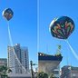 Balão caiu sobre escola municipal e depois terminou em frente a uma igreja no bairro Gonzaga, em Santos, neste sábado (18) - Imagem: g1 Santos