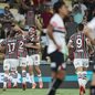 Jogadores do Fluminense comemoram gol contra São Paulo - (Foto: Fluminense FC/Divulgação)