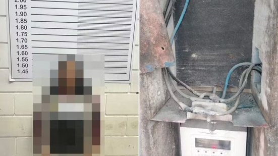 Fiscalização da Polícia Civil encontrou ligação clandestina de energia e apreendeu bebidas alcoólicas e cigarros sem comprovação de origem em adega de Bertioga - Imagem: Divulgação/Polícia Civil