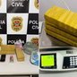 Polícia Civil apreendeu aproximadamente 3,1 kg de maconha, porções de cocaína, cerca de 850 microtubos, uma balança de precisão e celulares durante operação em um imóvel no bairro Boraceia, em Bertioga - Imagem: Divulgação/Polícia Civil