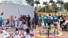 Revitalizada com investimento de R$ 872 mil, a Lagoa do Quarentenário ganhou novos equipamentos de esporte e lazer e passa a servir de referência para a implantação de quatro novos parques públicos em São Vicente - Imagem: Divulgação/Prefeitura de São Vicente