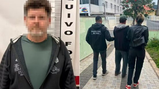 Polícia Civil prendeu homem de 52 anos suspeito de manter a própria mãe, de 77 anos, em cárcere privado durante operação realizada em Peruíbe. Foto: Polícia Civil - Imagem: Divulgação / Polícia Civil de SP