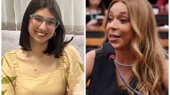 Deputada estadual eleita pelo PL, Eduarda Campopiano é alvo de representação apresentada ao MP-SP após publicação nas redes sociais sobre a deputada federal Erika Hilton, do PSOL - Imagem: Montagem/Yasmin Braga/TV Tribuna/Renato Araújo/Câmara dos Deputados