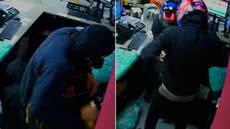 Operação das polícias Civil e Militar resultou na prisão de três suspeitos investigados por roubos em lojas de conveniência de Praia Grande; um quarto envolvido já foi identificado durante as investigações - Imagem: Reprodução / Câmeras de segurança