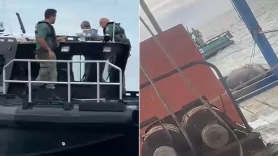 Abordagem no mar em Cananéia termina com prisão de pescador e investigação sobre disparos durante ação do Ibama - Imagem: g1