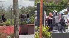 Após saltar do trem em uma avenida movimentada, o homem foi cercado pela polícia e levado para a UPA antes de ser internado - Imagem: Reprodução