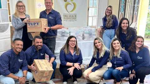 Fundo Social recebe doações de itens de higiene e cestas básicas em Santos - Imagem: reprodução Prefeitura de Santos