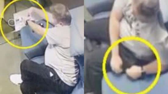 O advogado foi identificado por câmeras de segurança após o furto de um iPhone 13 avaliado em R$ 5,5 mil em sala VIP - Imagem: Reprodução/ Processo TJ-SP