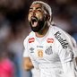 Gabigol comemora muito gol do Santos aos 48 do segundo, arrando o empate no clássico - Imagem: Reprodução / Primeiro Jornal