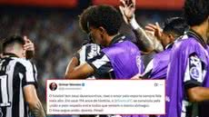 Gilmar Mendes comentou reconciliação entre Neymar e Robinho Jr. após desentendimento ocorrido durante treinamento no CT Rei Pelé - Imagem: Divulgação/Conmebol e Reprodução/X