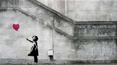 Girl with Balloon, grafite de Banksy. A esperança: quase ao alcance, quase perdida. - Imagem: Divulgação/ Amazon/ Great Art