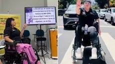 Gisele Fiales, de 49 anos, sobreviveu a uma tentativa de feminicídio em 1995, ficou tetraplégica e hoje atua no apoio a outras mulheres enquanto estuda investigação forense e perícia criminal - Imagem: Arquivo Pessoal