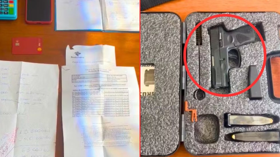 Policiais encontraram uma arma com licença vencida na casa do irmão do suspeito, que também está sendo investigado - Foto: Divulgação/ Polícia Civil
