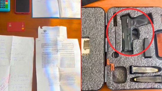 Policiais encontraram uma arma com licença vencida na casa do irmão do suspeito, que também está sendo investigado - Foto: Divulgação/ Polícia Civil