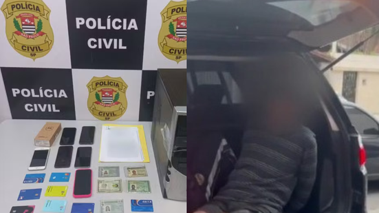 Material usado em golpes foi apreendido - Imagem: Reprodução