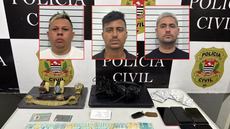 Polícia Civil apreendeu dinheiro, celulares, chips e notebooks durante a operação - Imagem: Reprodução