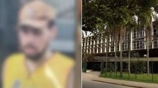 Imagem divulgada pela polícia mostra suspeito de ameaçar mulher nas proximidades do Teatro Municipal de Santos - Imagem: Reprodução/Francisco Arrais/Prefeitura de Santos