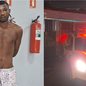 Suspeito foi preso após atear fogo na companheira em Praia Grande; vítima permanece internada em estado grave - Imagem: Carlos Cruz/CANAL5WEBTV